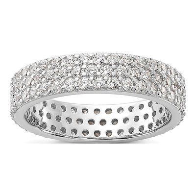 Sterling Silver CZ Eternity Band