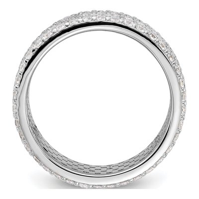 Sterling Silver CZ Eternity Band – view 3