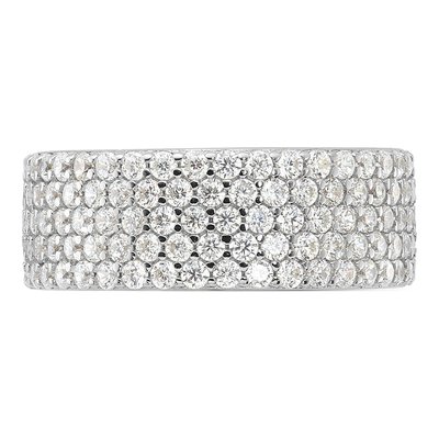 Sterling Silver CZ Eternity Band – view 4