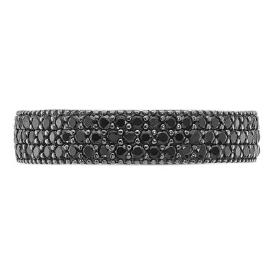 Sterling Silver Black Spinel Eternity Band – view 4