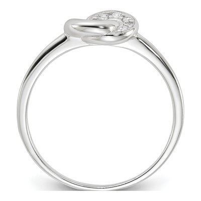 Sterling Silver CZ E-Coated Ring – view 3