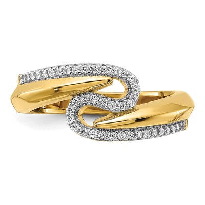 Gold-Plated Sterling Silver CZ Fashion Ring – view 5