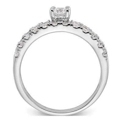 Sterling Silver CZ Ring & Band Set – view 3