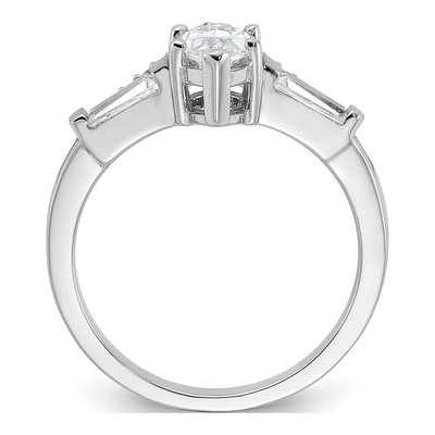 Sterling Silver CZ Marquise Ring – view 3
