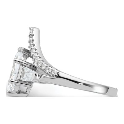 Sterling Silver CZ Marquise Ring – view 4