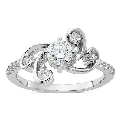 Sterling Silver CZ Fancy Ring