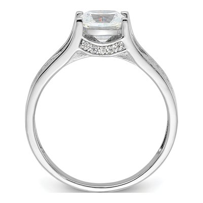 Sterling Silver CZ Engagement-Style Engagement Ring – view 3