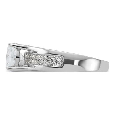Sterling Silver CZ Engagement-Style Engagement Ring – view 4