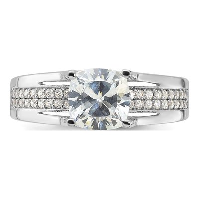Sterling Silver CZ Engagement-Style Engagement Ring – view 5