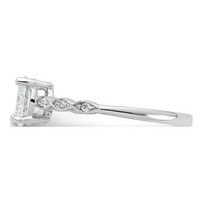 Sterling Silver CZ Engagement Ring – view 4