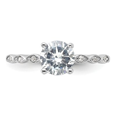 Sterling Silver CZ Engagement Ring – view 5