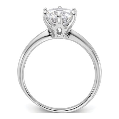 Sterling Silver CZ Prong Solitaire Engagement Ring – view 3