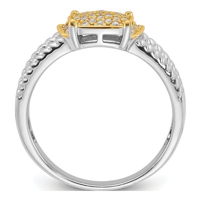 Sterling Silver CZ Pave Ring – view 3
