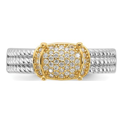 Sterling Silver CZ Pave Ring – view 5