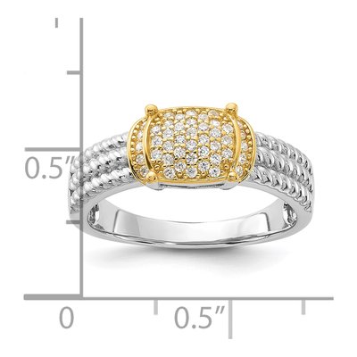 Sterling Silver CZ Pave Ring – view 6