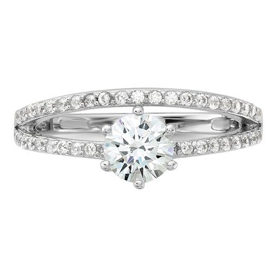 Sterling Silver CZ Double Ring – view 5