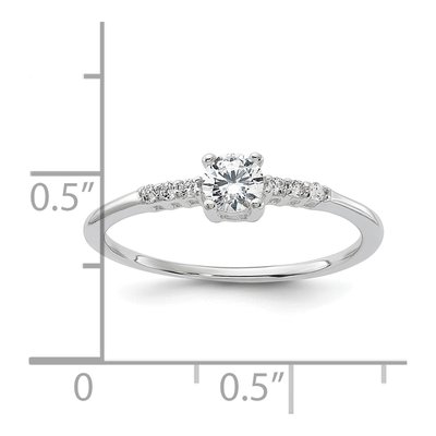 Sterling Silver CZ Promise Ring – view 6