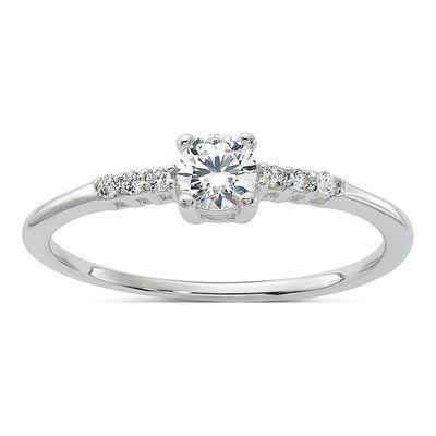 Sterling Silver CZ Promise Ring
