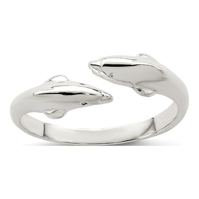 Sterling Silver Dolphin Toe Ring