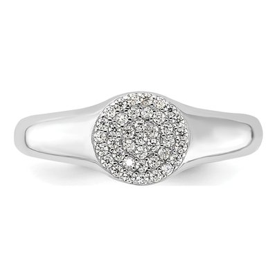 Sterling Silver CZ Micro Pave Ring – view 5