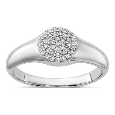 Sterling Silver CZ Micro Pave Ring