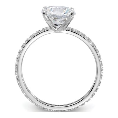 Sterling Silver CZ Solitaire Eternity Ring – view 3