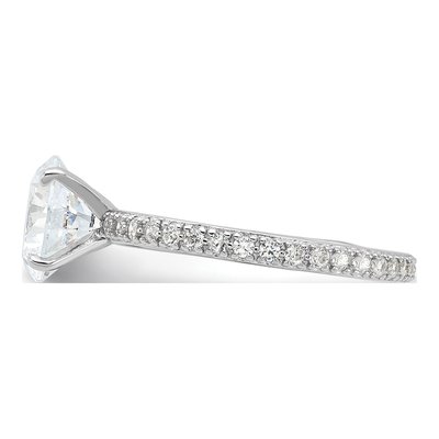 Sterling Silver CZ Solitaire Eternity Ring – view 4