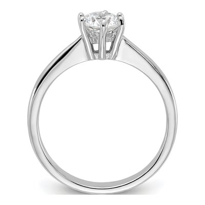 Sterling Silver CZ Engagement Ring – view 3