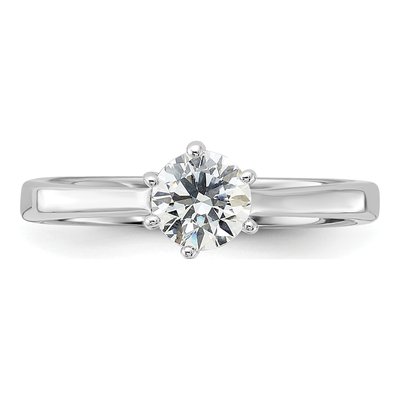 Sterling Silver CZ Engagement Ring – view 5