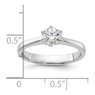 Sterling Silver CZ Engagement Ring – view 6