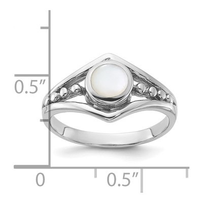 Sterling Silver Mother of Pearl Ring – view 5