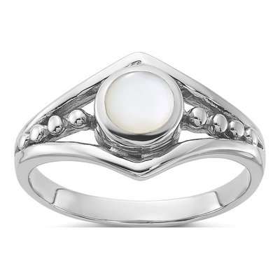 Sterling Silver Mother of Pearl Ring
