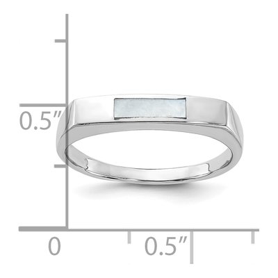 Sterling Silver Mother of Pearl Inlay Ring – view 5