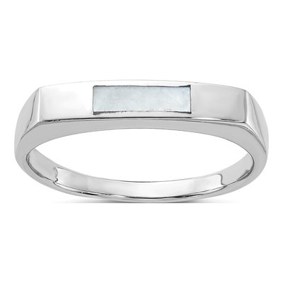 Sterling Silver Mother of Pearl Inlay Ring