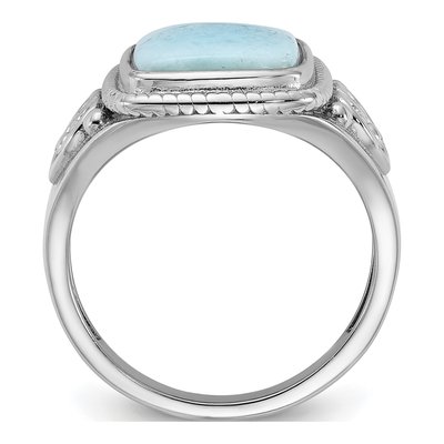 Sterling Silver Larimar Ring – view 3
