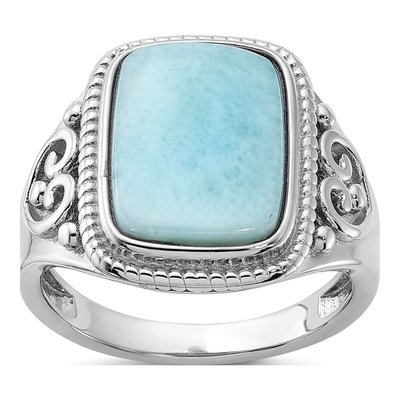 Sterling Silver Larimar Ring
