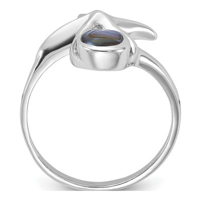 Sterling Silver Abalone Starfish Ring – view 2