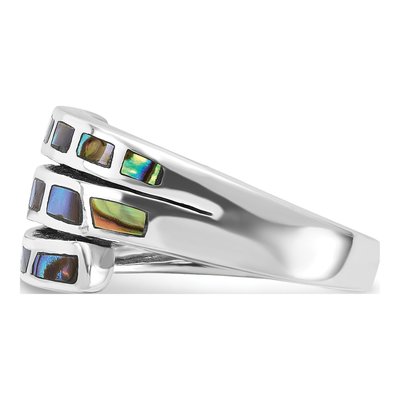 Sterling Silver Abalone Fancy Band – view 3