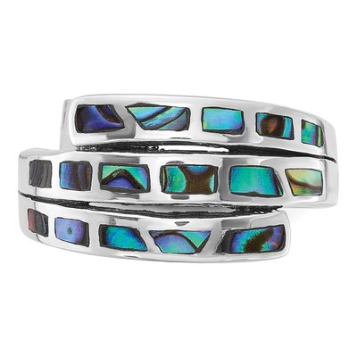 Sterling Silver Abalone Fancy Band – view 4