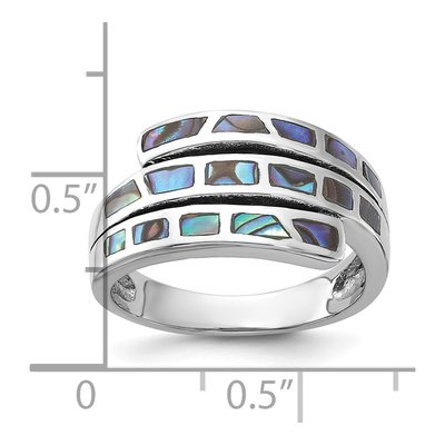 Sterling Silver Abalone Fancy Band – view 5