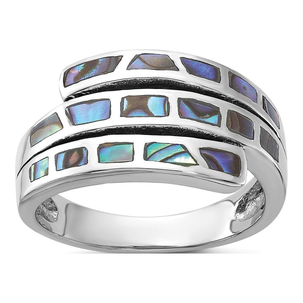 Sterling Silver Abalone Fancy Band