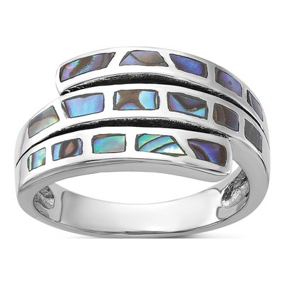 Sterling Silver Abalone Fancy Band