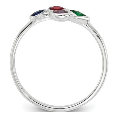 Sterling Silver CZ Multi-Color Ring – view 3