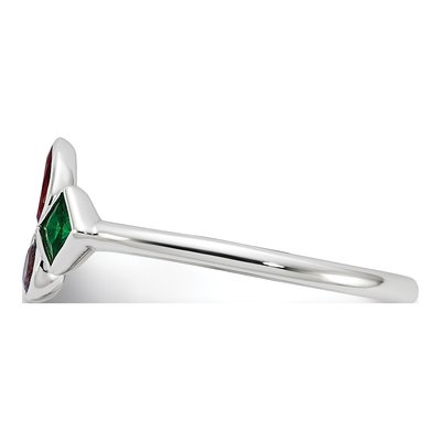 Sterling Silver CZ Multi-Color Ring – view 4
