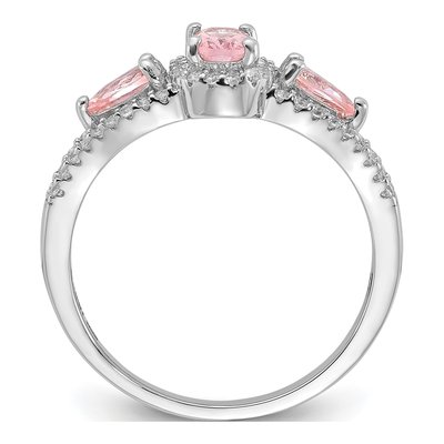 Sterling Silver CZ & Crystal Ring – view 3