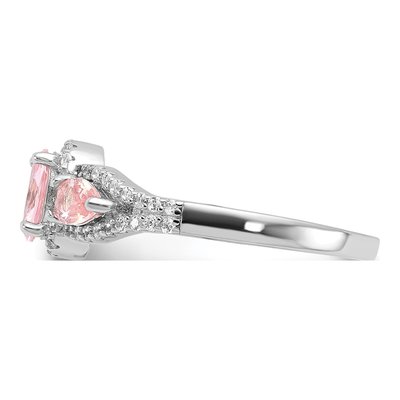 Sterling Silver CZ & Crystal Ring – view 4