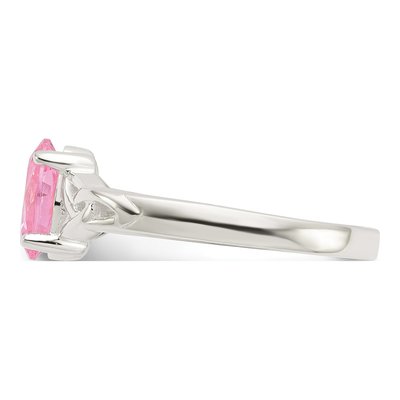 Sterling Silver CZ Oval Ring – view 4