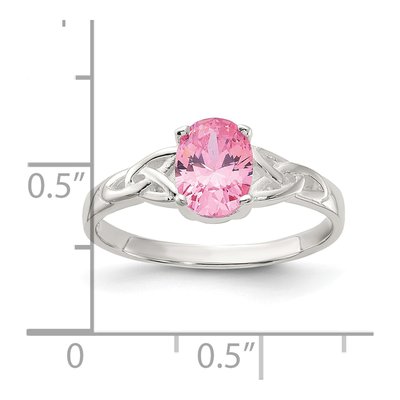 Sterling Silver CZ Oval Ring – view 6