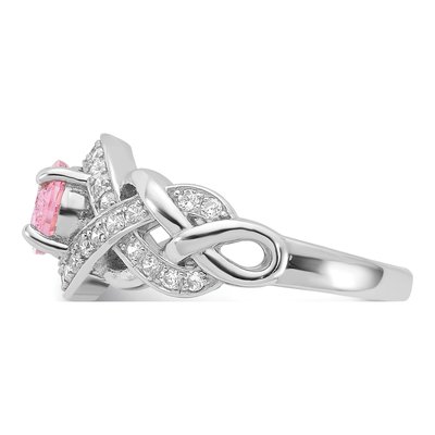 Sterling Silver CZ Braided Ring – view 4