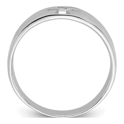 Men's Sterling Silver Cut-Out Cross Ring – view 3